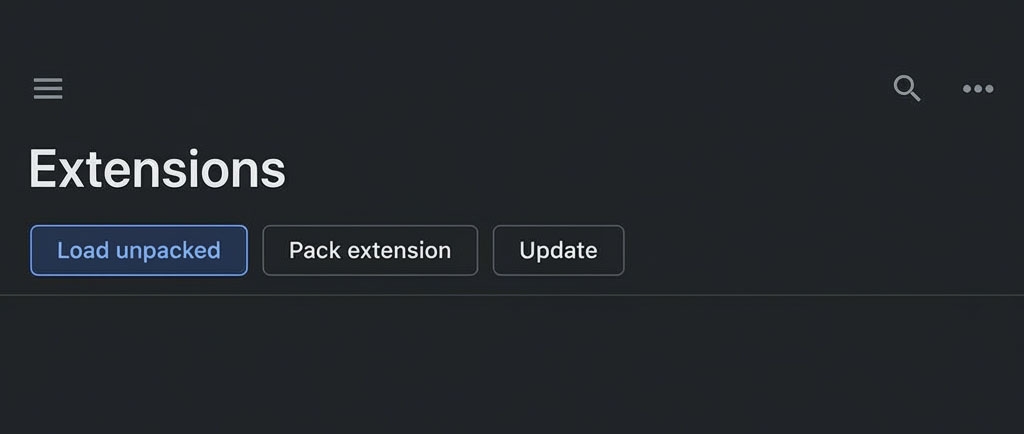 Load unpacked extension
