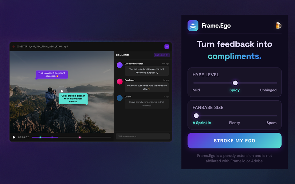 Frame.ego (Chrome Extension)
